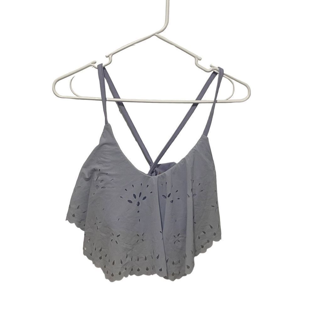 NWOT Free People Movement Brami Top with Eyelet Front Overlay & Strappy Crossove